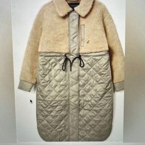 Everlane quilted teddy coat size small